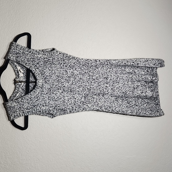 Silence + Noise Dress Womens Size S Knit Sweater Black White Hidden Heart - Picture 1 of 11